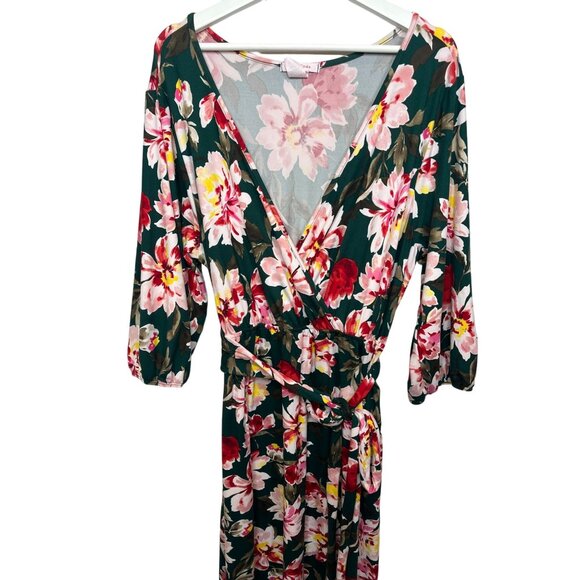 Club Soda 3X Floral Maxi Dress Boho Cottagecore - Picture 3 of 10
